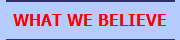 WHAT WE BELIEVE
